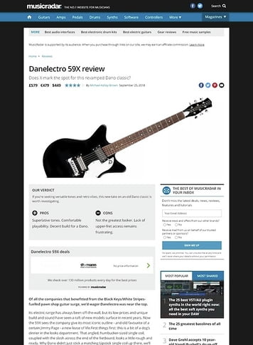 MusicRadar.com Danelectro 59X MusicRadar.com Danelectro 59X