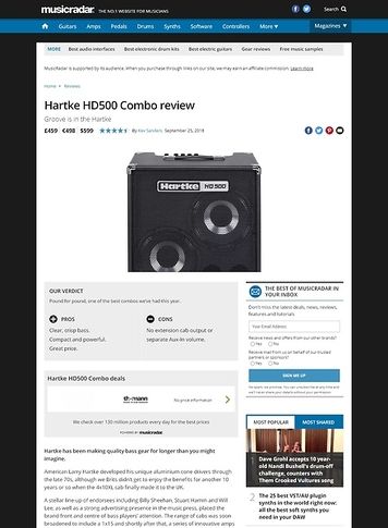 MusicRadar.com Hartke HD500 Combo MusicRadar.com Hartke HD500 Combo