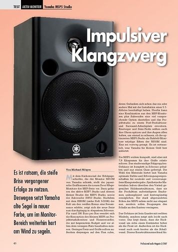 Professional Audio Impulsiver Klangzwerg Yamaha MSP5 Studio Professional Audio Impulsiver Klangzwerg Yamaha MSP5 Studio