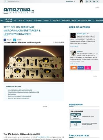 Amazona.de SPL Goldmike MK2 Amazona.de SPL Goldmike MK2