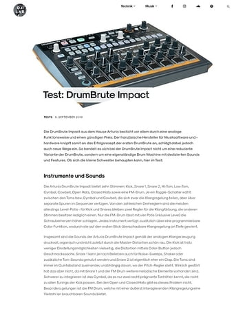 DJLAB Test: DrumBrute Impact DJLAB Test: DrumBrute Impact