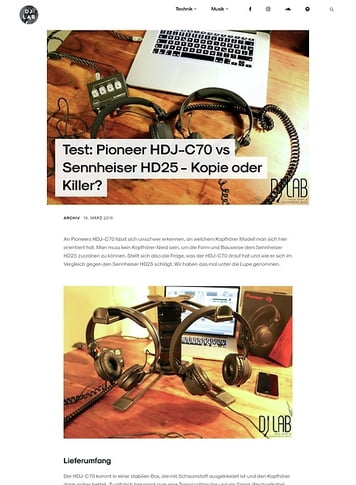 DJLAB Pioneer HDJ-C70 vs Sennheiser HD25 DJLAB Pioneer HDJ-C70 vs Sennheiser HD25