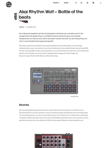 DJLAB Vergleichstest: Korg Electribe vs Akai Rhythm Wolf DJLAB Vergleichstest: Korg Electribe vs Akai Rhythm Wolf
