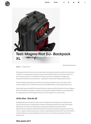DJLAB Magma Riot DJ- Backpack XL DJLAB Magma Riot DJ- Backpack XL