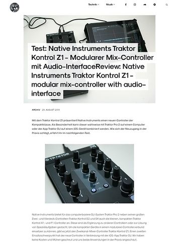 DJLAB Native Instruments Traktor Kontrol Z1 DJLAB Native Instruments Traktor Kontrol Z1