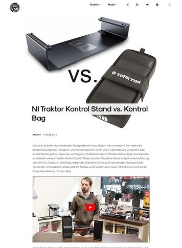 DJLAB NI Traktor Kontrol Stand vs. Kontrol Bag DJLAB NI Traktor Kontrol Stand vs. Kontrol Bag