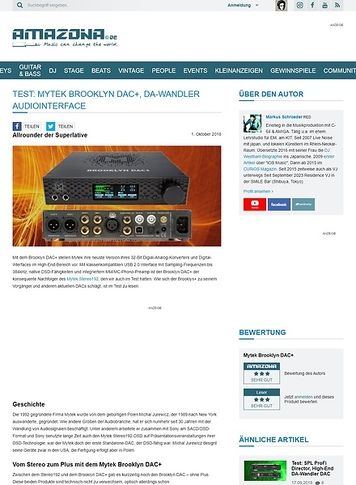 Amazona.de Mytek Brooklyn DAC+ Amazona.de Mytek Brooklyn DAC+