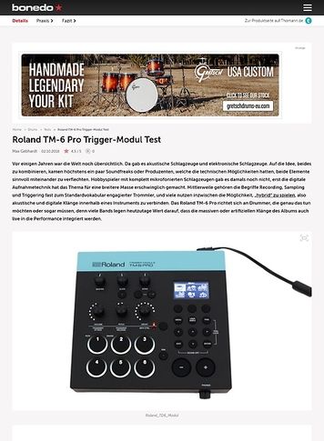 Bonedo.de Roland TM-6 Pro Trigger-Modul Bonedo.de Roland TM-6 Pro Trigger-Modul