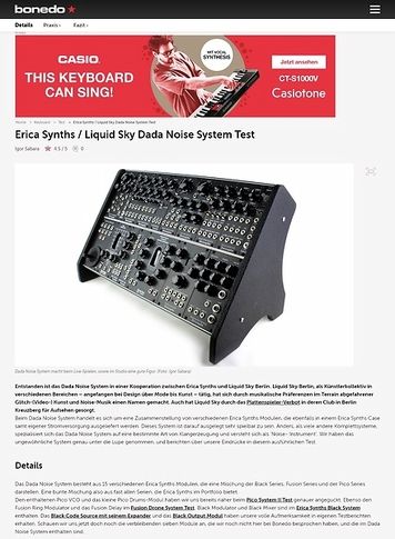 Bonedo.de Erica Synths / Liquid Sky Dada Noise System Bonedo.de Erica Synths / Liquid Sky Dada Noise System