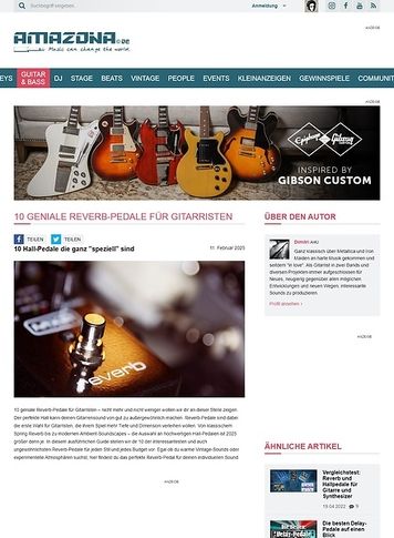 Amazona.de 10 geniale Reverb-Pedale für Gitarristen Amazona.de 10 geniale Reverb-Pedale für Gitarristen