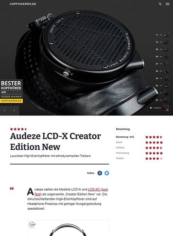 Kopfhoerer.de Audeze LCD-X Creator Edition New Kopfhoerer.de Audeze LCD-X Creator Edition New