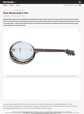 Bonedo.de Dean Backwoods 6 Bonedo.de Dean Backwoods 6