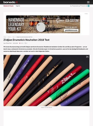 Bonedo.de Zildjian Drumstick Neuheiten 2018 Bonedo.de Zildjian Drumstick Neuheiten 2018