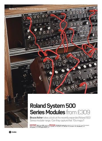 Future Music Roland System 500 Series Modules Future Music Roland System 500 Series Modules