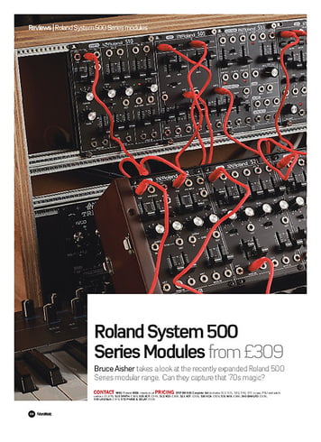 Future Music Roland System 500 Series Modules Future Music Roland System 500 Series Modules