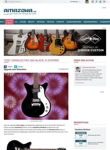 Amazona.de Danelectro 59X Black Amazona.de Danelectro 59X Black