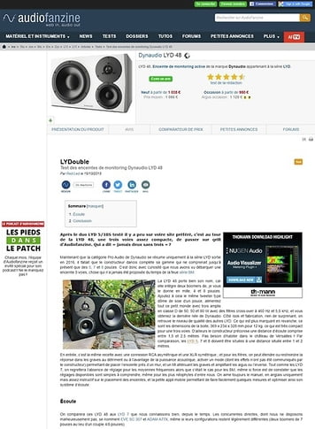 Audiofanzine.com Dynaudio LYD 48 Audiofanzine.com Dynaudio LYD 48