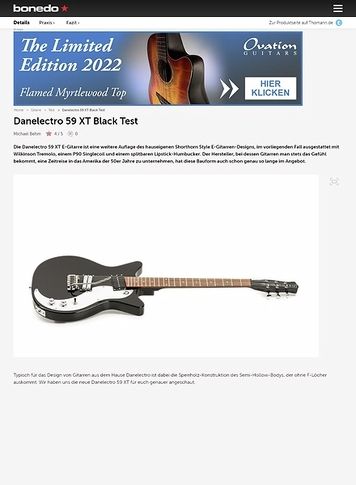 Bonedo.de Danelectro 59 XT Black Bonedo.de Danelectro 59 XT Black