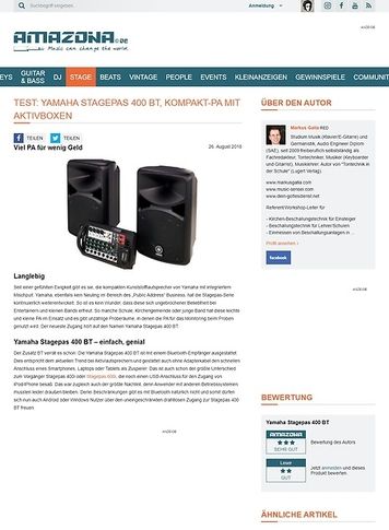 Amazona.de Yamaha Stagepas 400 BT Amazona.de Yamaha Stagepas 400 BT