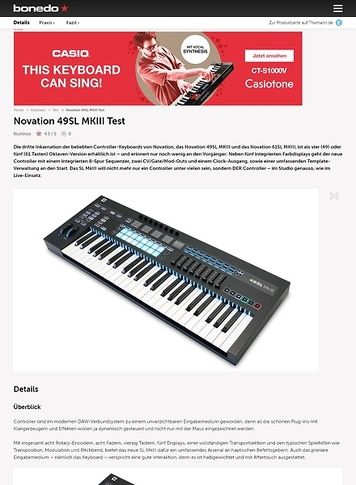 Bonedo.de Novation 49SL MKIII Bonedo.de Novation 49SL MKIII