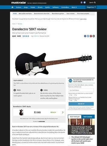 MusicRadar.com Danelectro '59XT MusicRadar.com Danelectro '59XT