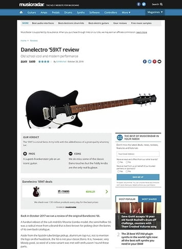 MusicRadar.com Danelectro '59XT MusicRadar.com Danelectro '59XT