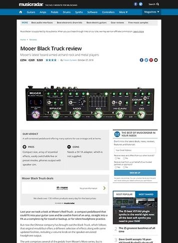 MusicRadar.com Mooer Black Truck MusicRadar.com Mooer Black Truck