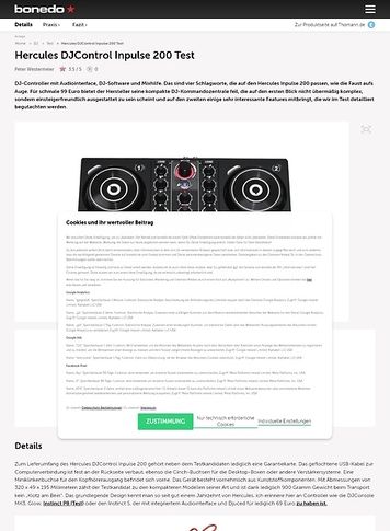 Bonedo.de Hercules DJControl Inpulse 200 Bonedo.de Hercules DJControl Inpulse 200