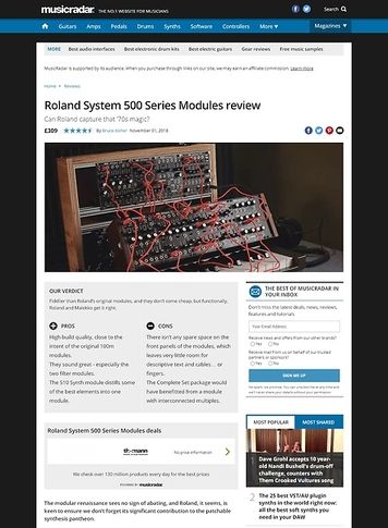 MusicRadar.com Roland System 500 Series Modules MusicRadar.com Roland System 500 Series Modules