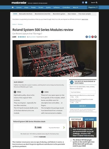 MusicRadar.com Roland System 500 Series Modules MusicRadar.com Roland System 500 Series Modules