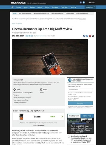 MusicRadar.com Electro-Harmonix Op Amp Big Muff MusicRadar.com Electro-Harmonix Op Amp Big Muff