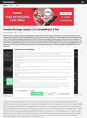 Bonedo.de Yamaha Montage Update 2.5 & SampleRobot 6 Bonedo.de Yamaha Montage Update 2.5 & SampleRobot 6