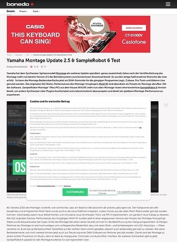 Bonedo.de Yamaha Montage Update 2.5 & SampleRobot 6 Bonedo.de Yamaha Montage Update 2.5 & SampleRobot 6