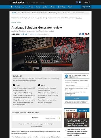 MusicRadar.com Analogue Solutions Generator MusicRadar.com Analogue Solutions Generator