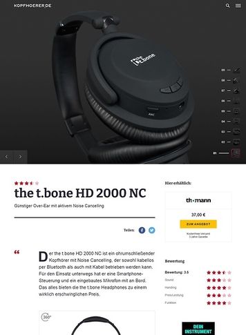 Kopfhoerer.de the t.bone HD 2000 NC Kopfhoerer.de the t.bone HD 2000 NC