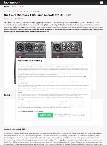Bonedo.de the t.mix MicroMix 1 USB und MicroMix 2 USB Bonedo.de the t.mix MicroMix 1 USB und MicroMix 2 USB