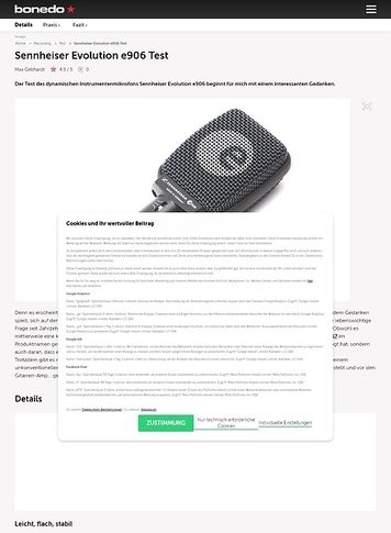 Bonedo.de Sennheiser Evolution e906 Bonedo.de Sennheiser Evolution e906