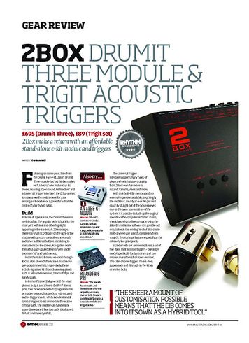 Rhythm 2Box Drumit Three Module & Trigit Acoustic Triggers Rhythm 2Box Drumit Three Module & Trigit Acoustic Triggers