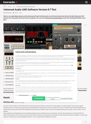 Bonedo.de Universal Audio UAD Software Version 9.7 Bonedo.de Universal Audio UAD Software Version 9.7