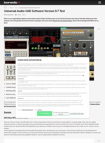 Bonedo.de Universal Audio UAD Software Version 9.7 Bonedo.de Universal Audio UAD Software Version 9.7