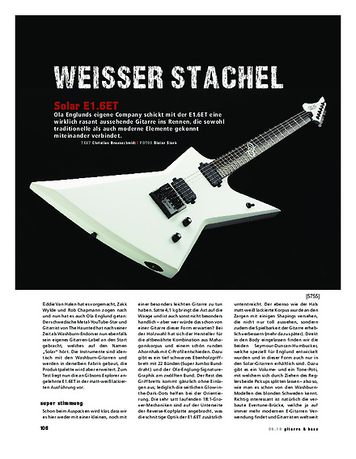 Gitarre & Bass Solar E1.6ET Gitarre & Bass Solar E1.6ET