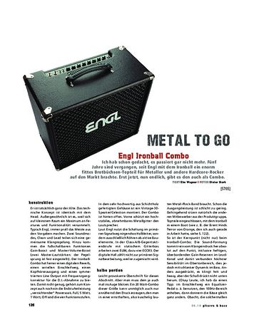 Gitarre & Bass Engl Ironball Combo Gitarre & Bass Engl Ironball Combo