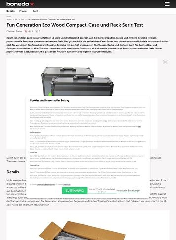 Bonedo.de Fun Generation Eco Wood Compact, Case und Rack Serie Bonedo.de Fun Generation Eco Wood Compact, Case und Rack Serie