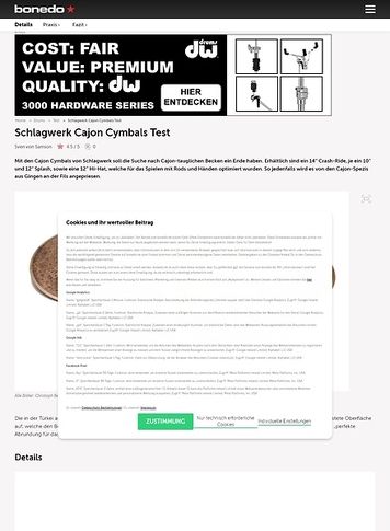 Bonedo.de Schlagwerk Cajon Cymbals Bonedo.de Schlagwerk Cajon Cymbals