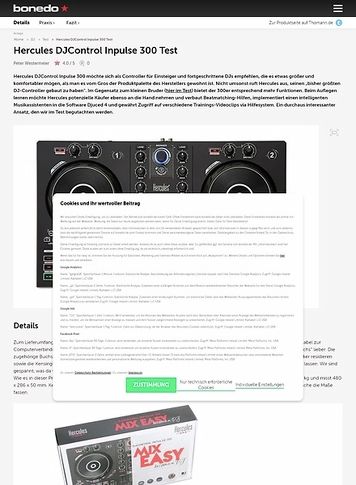 Bonedo.de Hercules DJControl Inpulse 300 Bonedo.de Hercules DJControl Inpulse 300