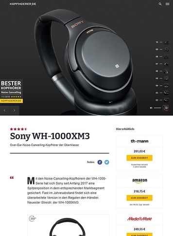 Kopfhoerer.de Sony WH-1000XM3 Black Kopfhoerer.de Sony WH-1000XM3 Black