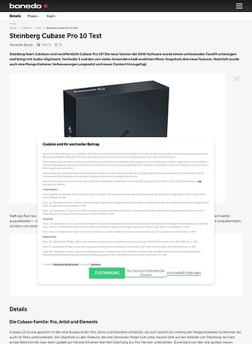 Bonedo.de Steinberg Cubase Pro 10 Bonedo.de Steinberg Cubase Pro 10