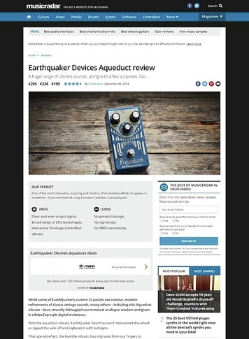 MusicRadar.com Earthquaker Devices Aqueduct MusicRadar.com Earthquaker Devices Aqueduct