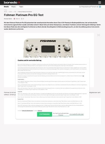 Bonedo.de Fishman Platinum Pro EQ Bonedo.de Fishman Platinum Pro EQ