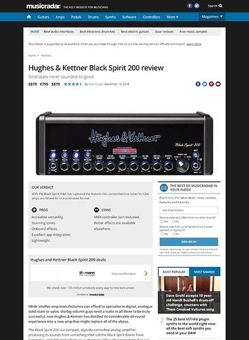 MusicRadar.com Hughes & Kettner Black Spirit 200 MusicRadar.com Hughes & Kettner Black Spirit 200